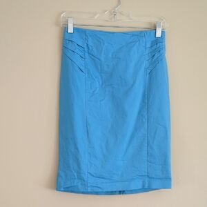 0 New York & Company Stretch Blue Skirt